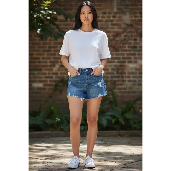 wild fable Other - Wild Fable Juniors Teens High-Rise Distressed Cut-Off Denim Shorts Size 2/XS